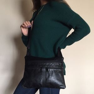 Black Leather Shoulder Bag